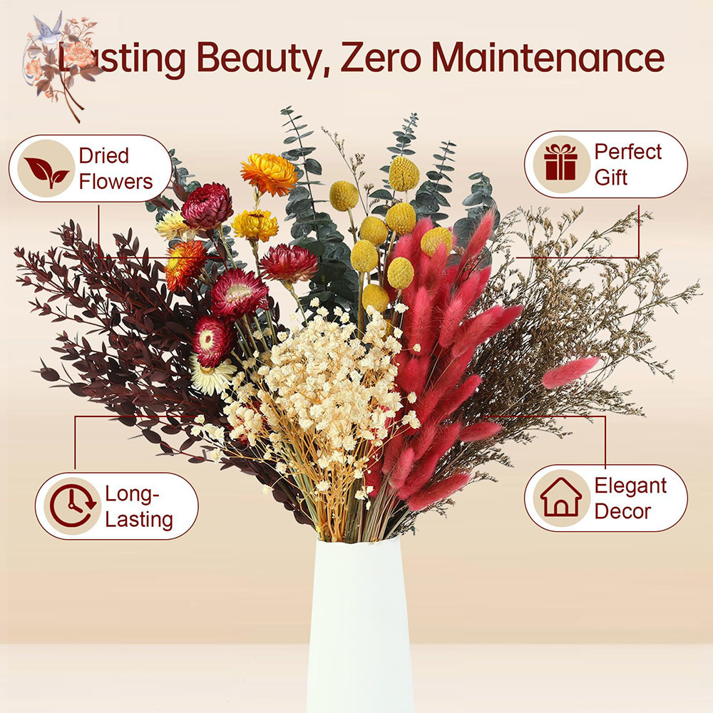 Dried Flowers Bulk Set 7 Kinds - огляд і ціна Wedding Supply In Bulk