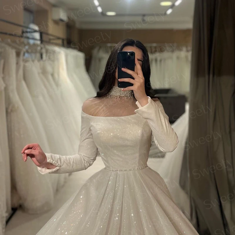 High-Neck Wedding Dress Organz - огляд і ціна Bridal Sash Ribbon