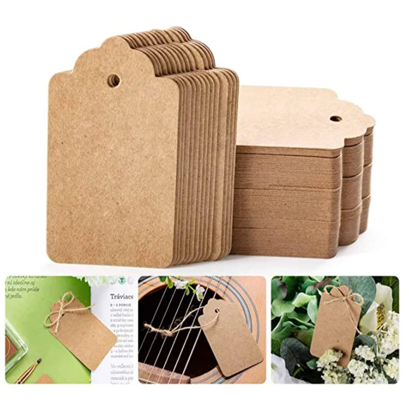 100PCS Kraft Paper Tag with St - огляд і ціна Wedding Favor Box