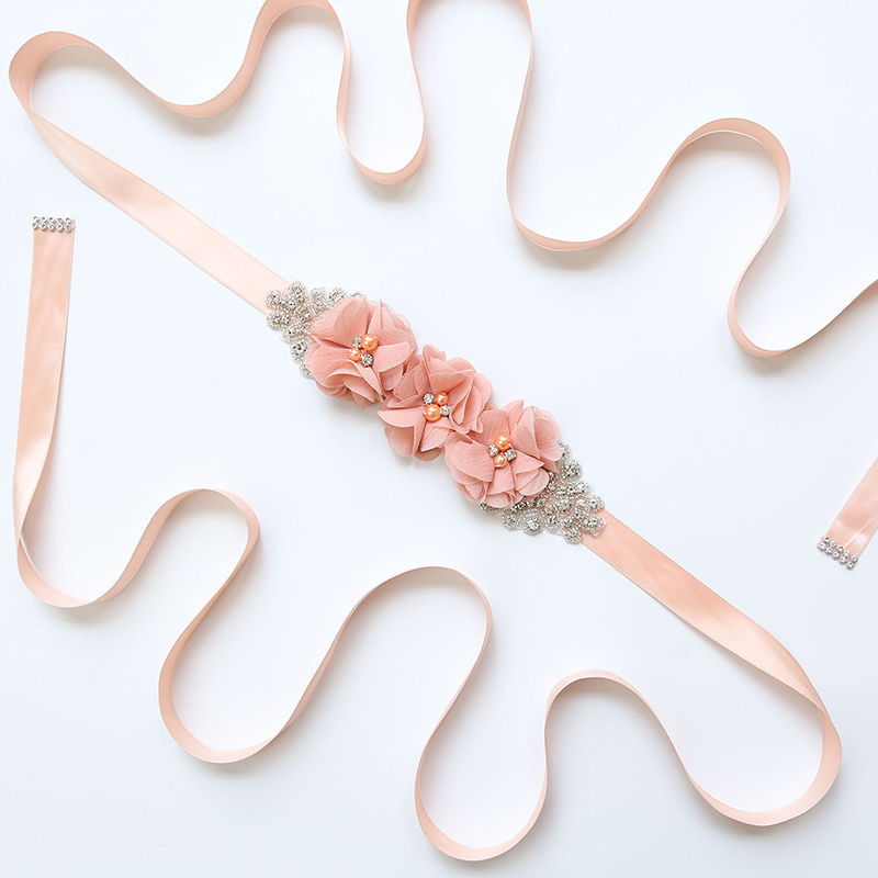 Pearl Rhinestone Chiffon Fabri - огляд і ціна Bridal Sash Ribbon