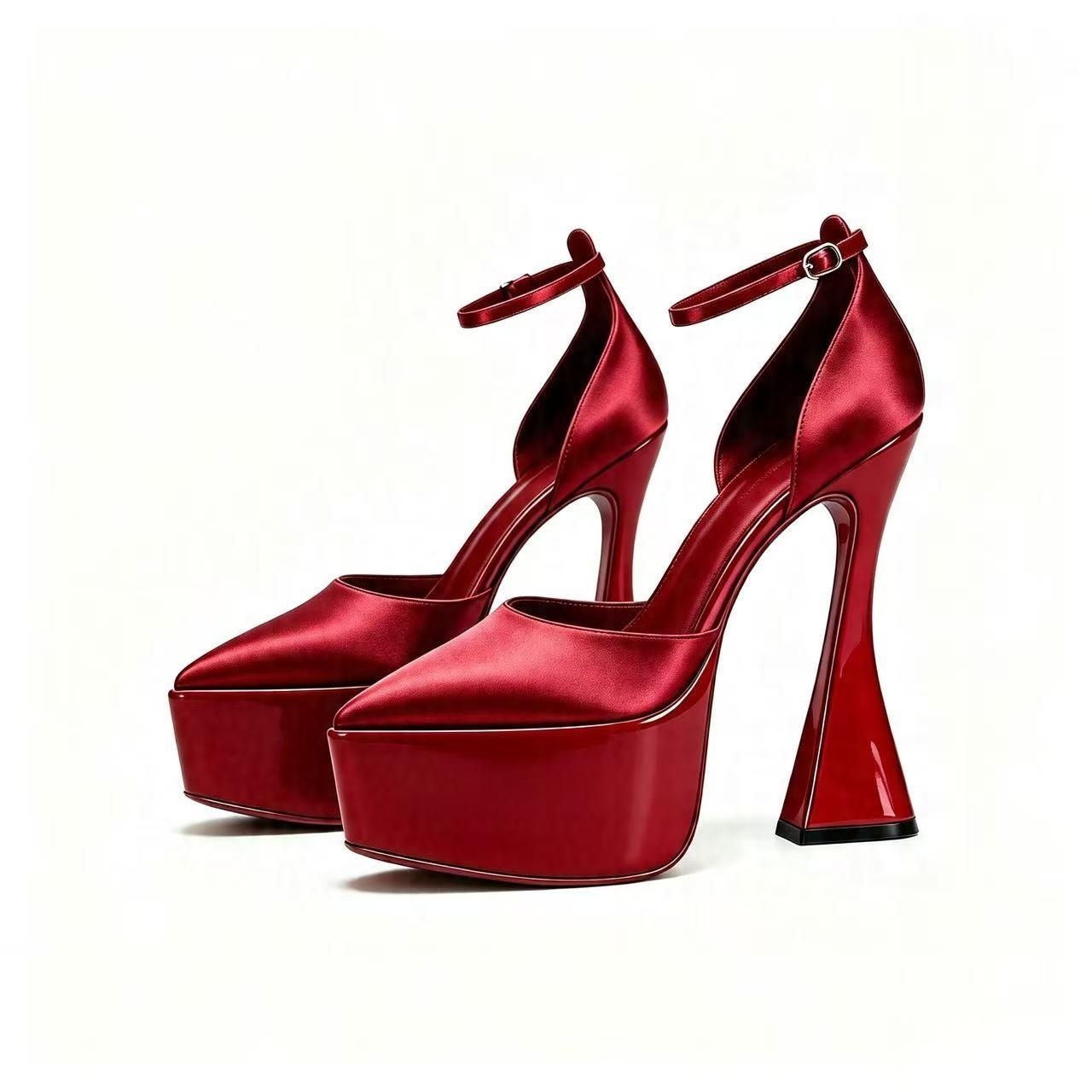 Women Satin Pointed Toe Platfo - огляд і ціна Wedding Super