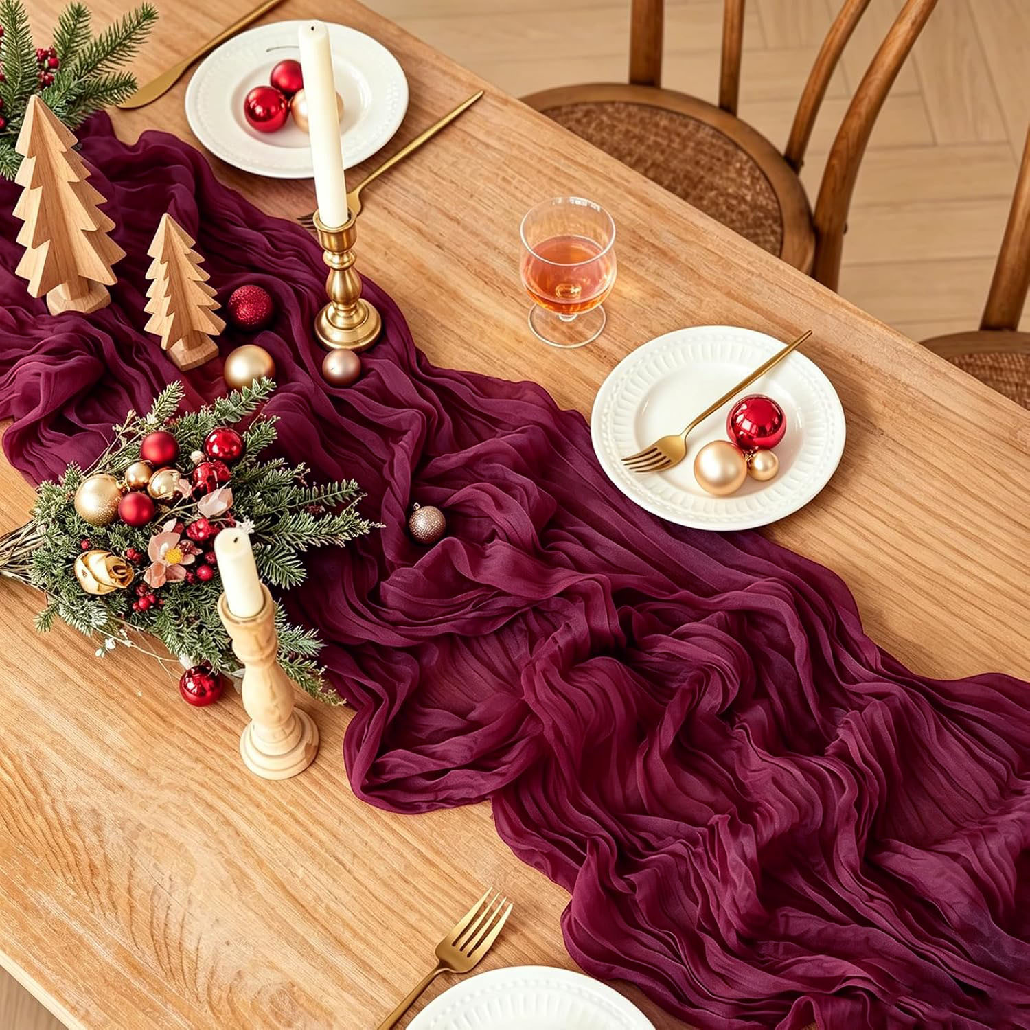 10Pcs Cheesecloth Table Runner - огляд і ціна Wedding Ceremony Supply