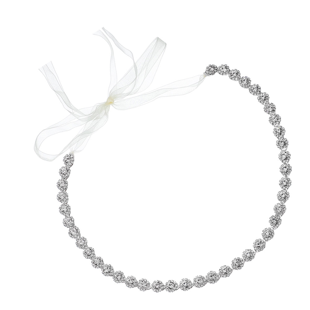 Crystal Bridal Belt Silver Rib - огляд і ціна Bridal Sash Ribbon
