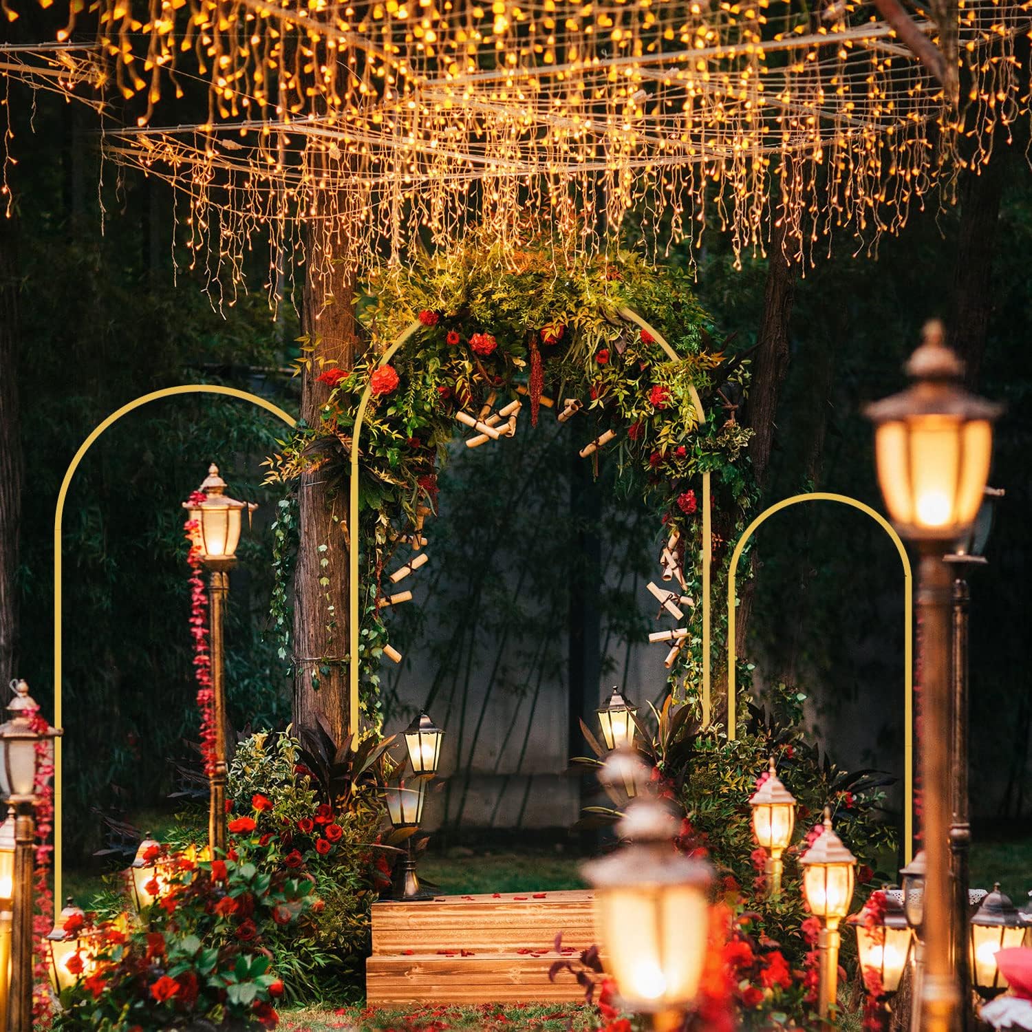 1pc Gold Metal Arch Backdrop S - огляд і ціна Wedding Support
