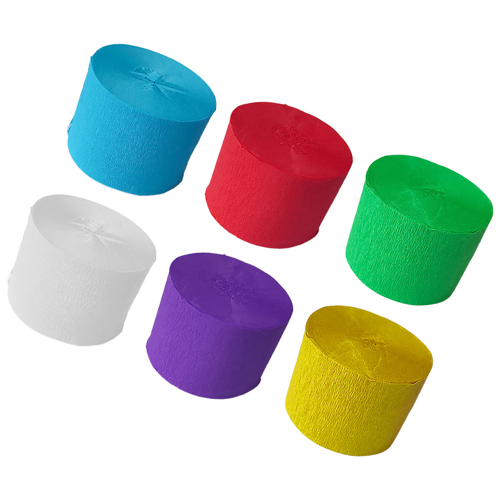 6 Rolls Crepe Paper Roll Multi - огляд і ціна Wedding Supply In Bulk