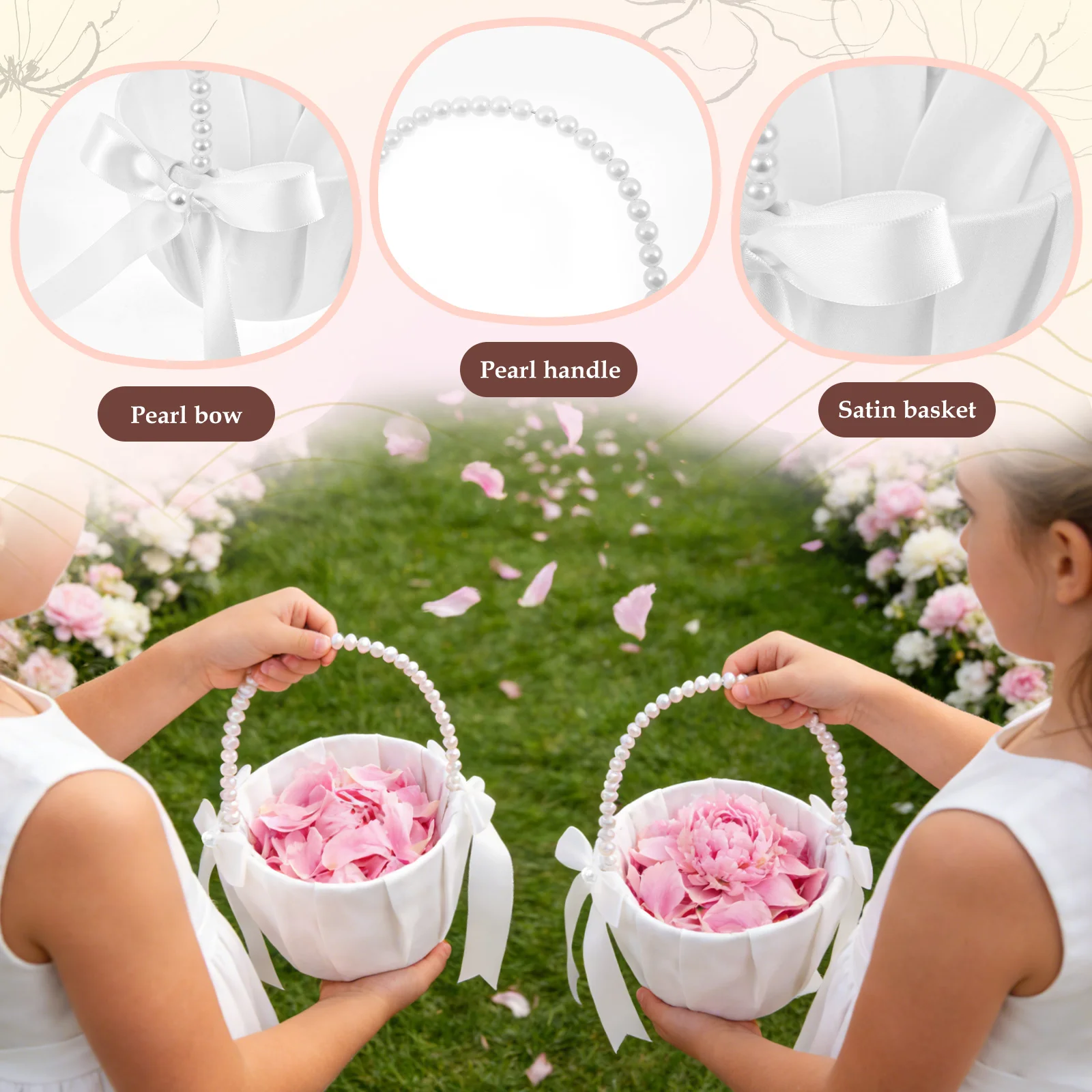 2Pcs Wedding Flower Girl Baske - огляд і ціна Wedding Ceremony Supply