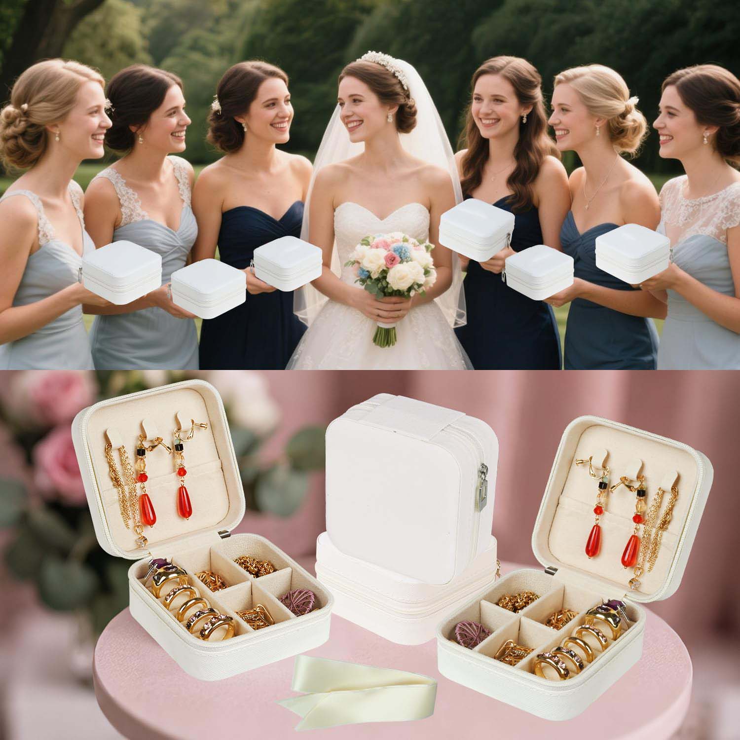 6-50pcs Travel Jewelry Case Br - огляд і ціна Wedding Favor Box