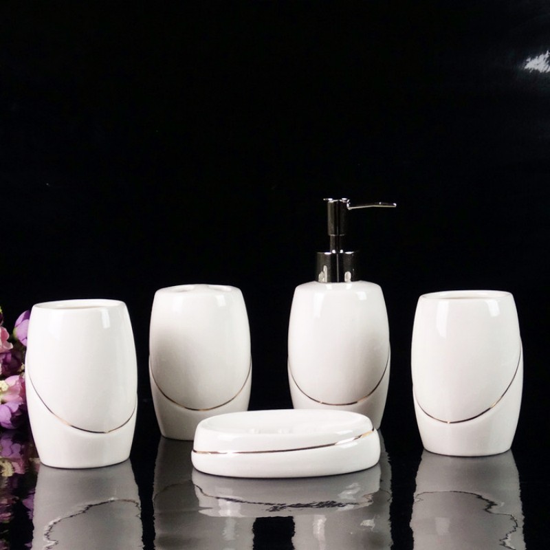 White Ceramic Bathroom Supplie - огляд і ціна Wedding Bathroom Supply Kit
